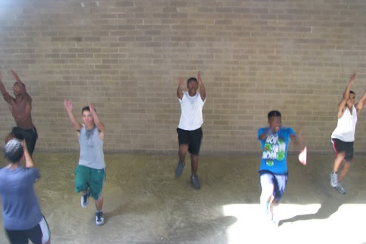 Dem Raider Boyz step team practices after school at ERHS.