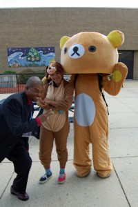 1 Spirit Week Fall Crazy Day Bear with Mr Shands