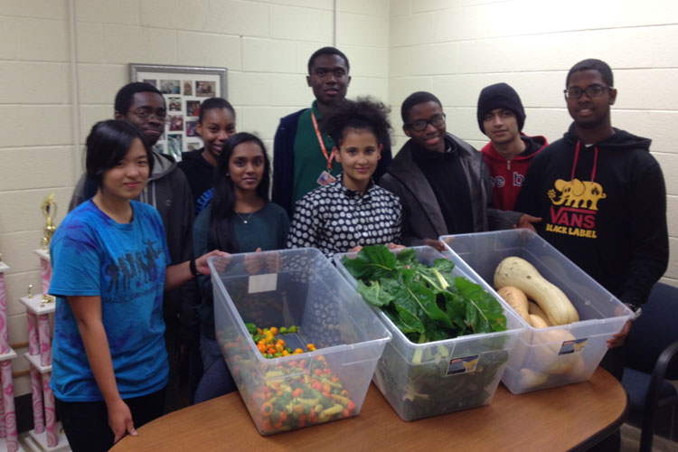 The Do Something club with yesterdays Victory Garden harvest.