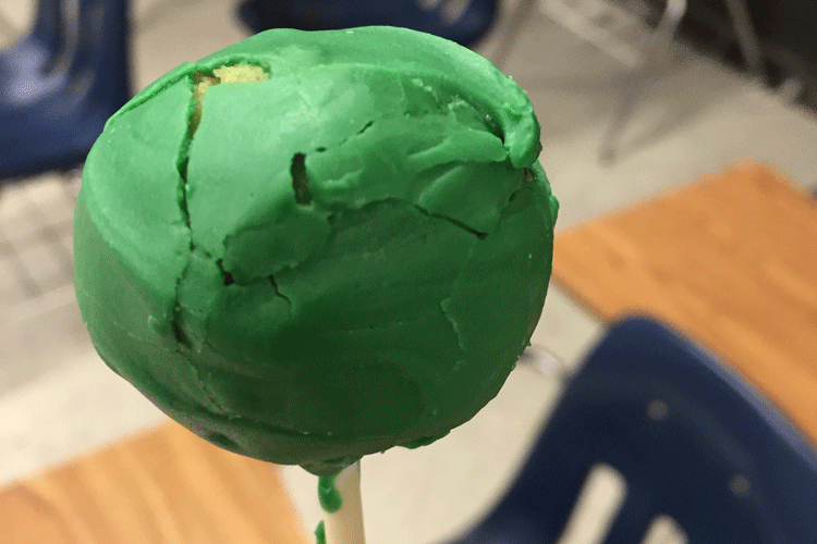 The class of 2016 sold cake pops as a holiday-themed fundraiser. 