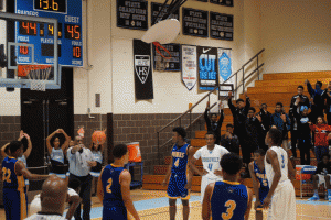 Sophomore, Naji Marshall, shoots late fourth quarter foul shots to get Raiders ahead.