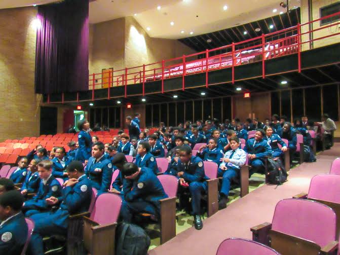 AFJROTC cadets in the auditorium 