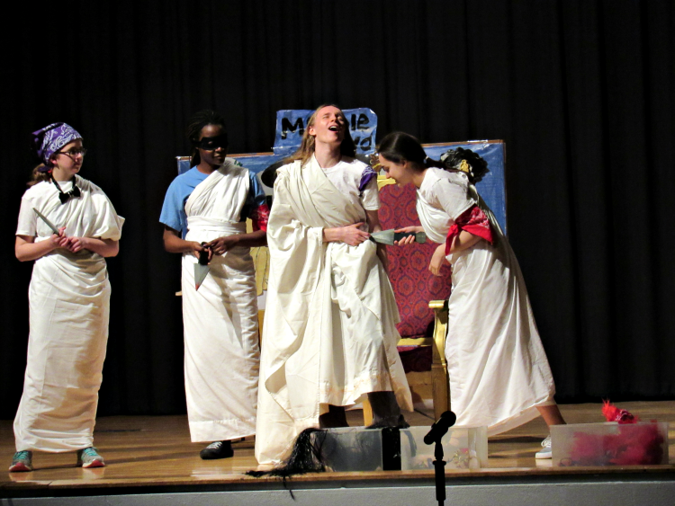 ERHS+Julius+Caesar+theathrical+play