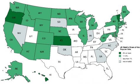 Jill Stein election results, from mapchart.net