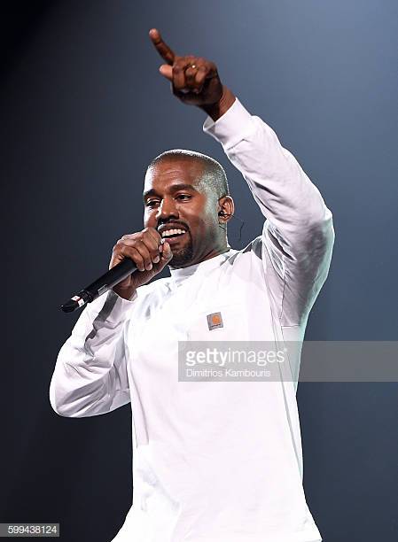 NEW YORK, NY - SEPTEMBER 04:  Kanye West performs during Puff Daddy and Bad Boy Family Reunion Tour at Madison Square Garden on September 4, 2016 in New York City.  (Photo by Dimitrios Kambouris/Getty Images for Live Nation)