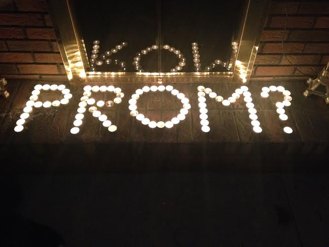 Candles+spelling+out+the+word+prom
