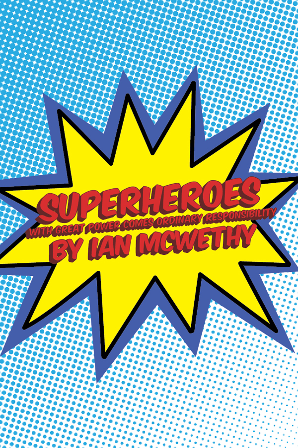 Playbill for Superheros, courtesy of playscripts.com