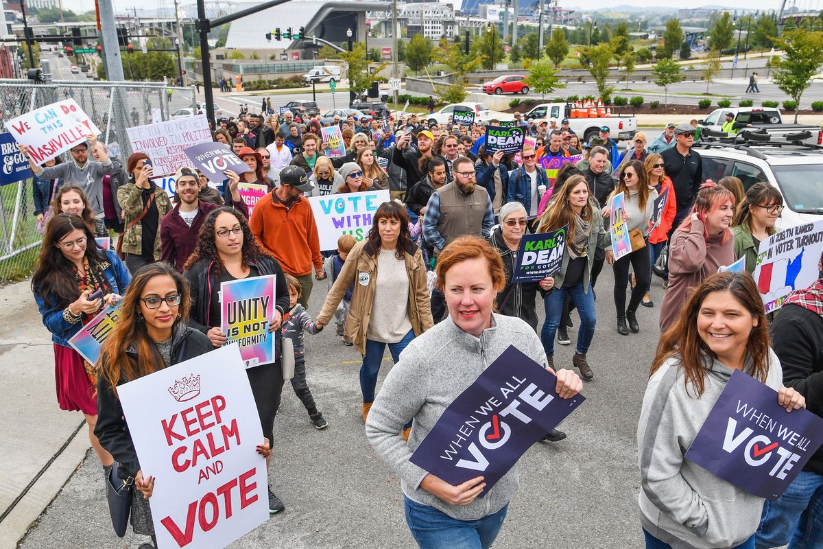 Attendees+go+to+vote+at+the+Polls+on+October+20%2C+2018%2C+in+Nashville%2C+Tennessee.+Erika+Goldring%2FWME+IMG%2FGetty+Images+for+WME