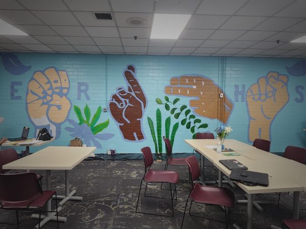 ASL Mural Brightens Teachers Space