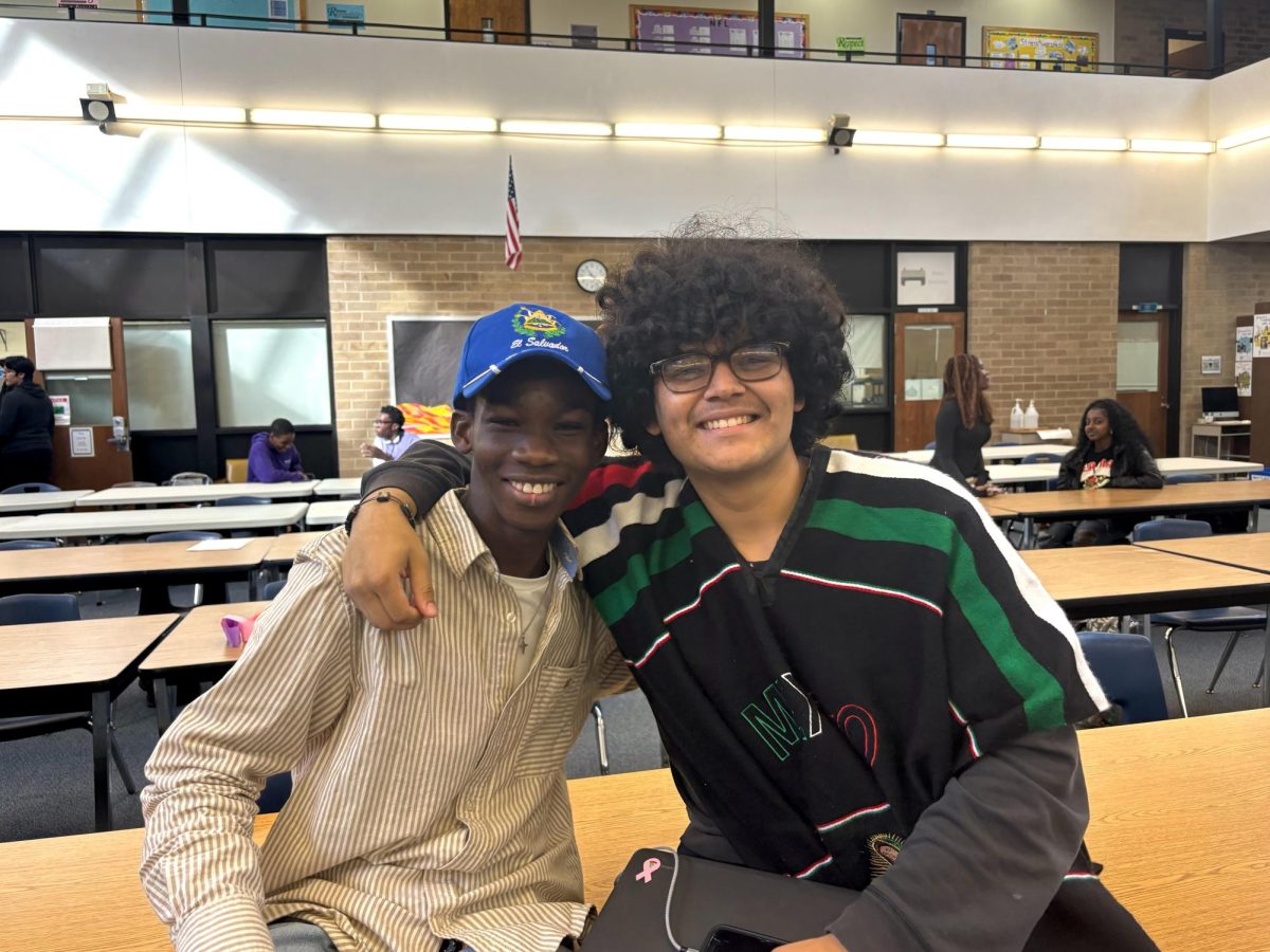 Students proudly wear attire representing their Hispanic Heritage for this festive event. 
Countries pictured: El Salvador and Mexico