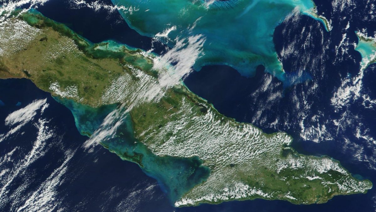 View of path of hurricane in Cuba 