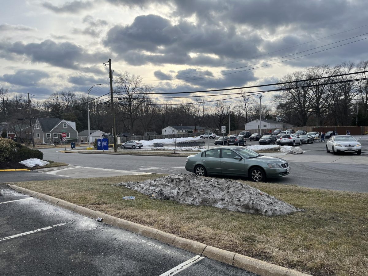 Berwyn Heights as the roads have been cleared with some snow on the ground